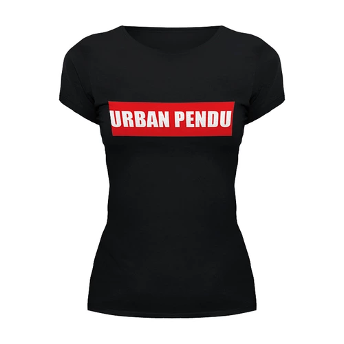 Заказать женскую футболку в Москве. Футболка базовая Urban Pendu от akk94kj - готовые дизайны и нанесение принтов.