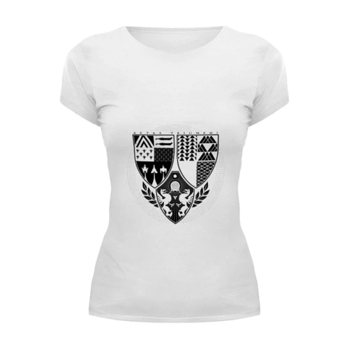 Заказать женскую футболку в Москве. Футболка базовая Age of Triumph (White) от Михаил - готовые дизайны и нанесение принтов.