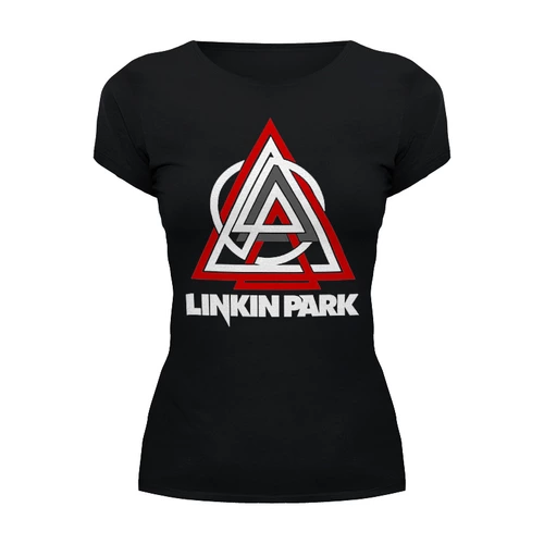 Заказать женскую футболку в Москве. Футболка базовая Linkin Park от geekbox - готовые дизайны и нанесение принтов.