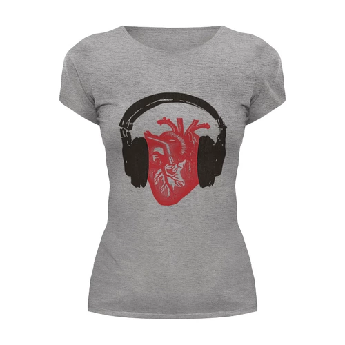 Заказать женскую футболку в Москве. Футболка базовая Love Music от geekbox - готовые дизайны и нанесение принтов.