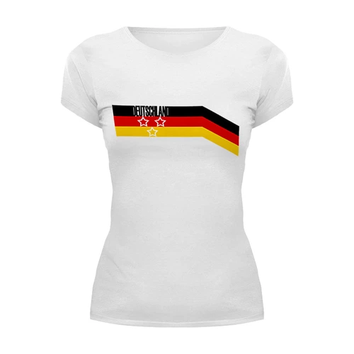 Заказать женскую футболку в Москве. Футболка базовая Германия от printik - готовые дизайны и нанесение принтов.