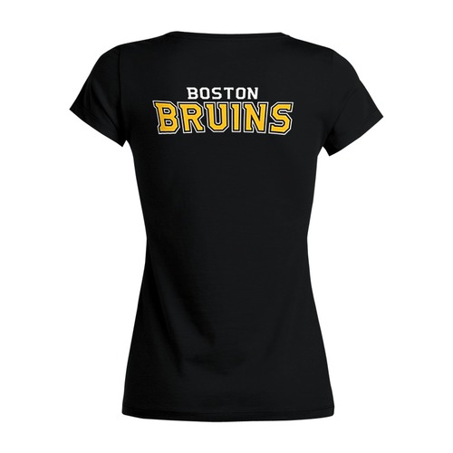 Заказать женскую футболку в Москве. Футболка базовая Boston Bruins от Сергей Дульнев - готовые дизайны и нанесение принтов.