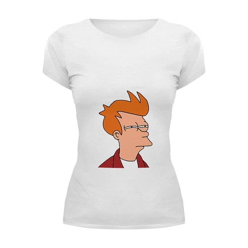 Заказать женскую футболку в Москве. Футболка базовая Futurama от mems - готовые дизайны и нанесение принтов.