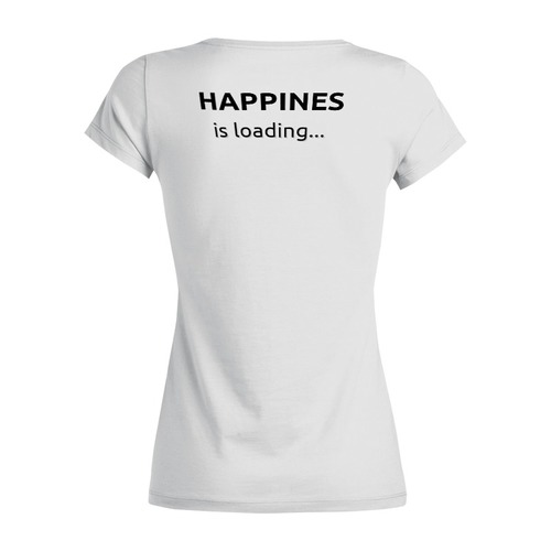 Заказать женскую футболку в Москве. Футболка базовая Счастье... загружается... от Dmitry Kochkin - готовые дизайны и нанесение принтов.