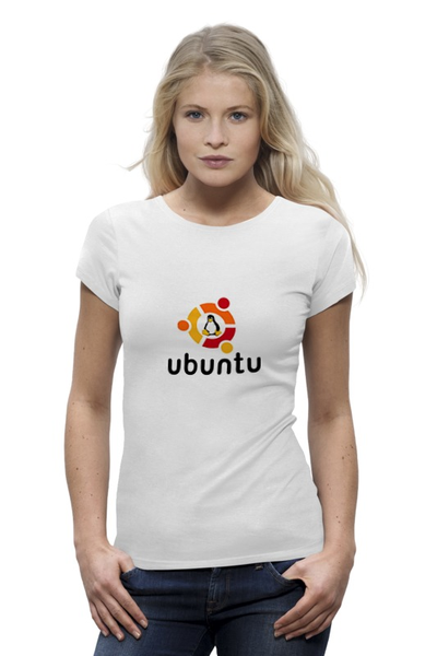 Заказать женскую футболку в Москве. Футболка базовая Ubuntu от Евгений Беляев - готовые дизайны и нанесение принтов.