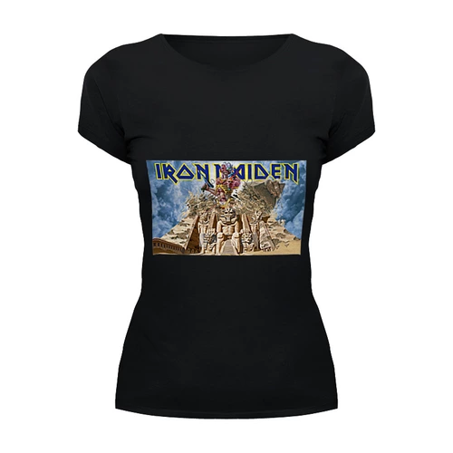 Заказать женскую футболку в Москве. Футболка базовая Iron Maiden от Fedor - готовые дизайны и нанесение принтов.