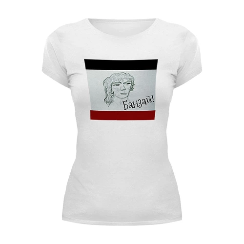 Заказать женскую футболку в Москве. Футболка базовая Банзай от mrs-snit@yandex.ru - готовые дизайны и нанесение принтов.