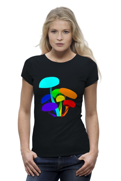 Заказать женскую футболку в Москве. Футболка базовая Infected Mushroom от johnnacraft - готовые дизайны и нанесение принтов.