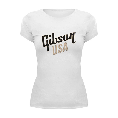 Заказать женскую футболку в Москве. Футболка базовая Gibson USA от Djimas Leonki - готовые дизайны и нанесение принтов.