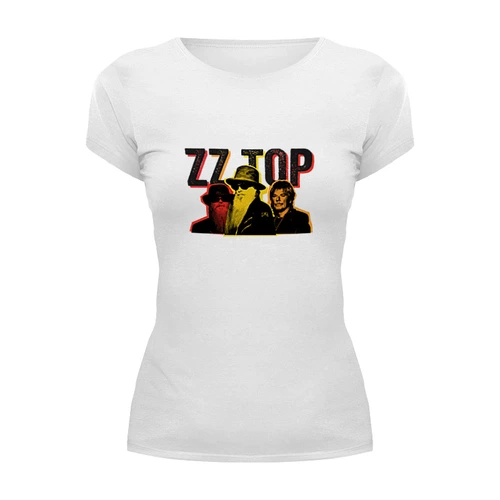 Заказать женскую футболку в Москве. Футболка базовая ZZ Top!  от BURNSHIRTS - готовые дизайны и нанесение принтов.
