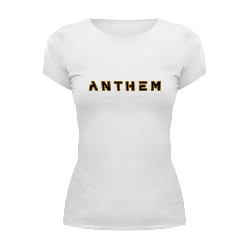 Заказать женскую футболку в Москве. Футболка базовая Anthem от THE_NISE  - готовые дизайны и нанесение принтов.