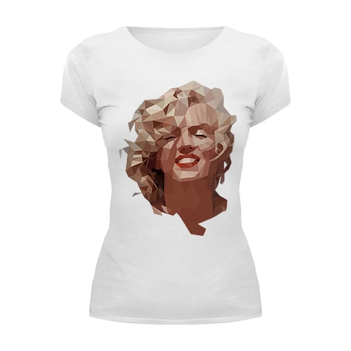 Заказать женскую футболку в Москве. Футболка базовая Мэрилин Монро (Marilyn Monroe) от coolmag - готовые дизайны и нанесение принтов.