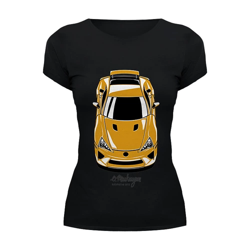 Заказать женскую футболку в Москве. Футболка базовая Lexus LFA от Oleg Markaryan - готовые дизайны и нанесение принтов.