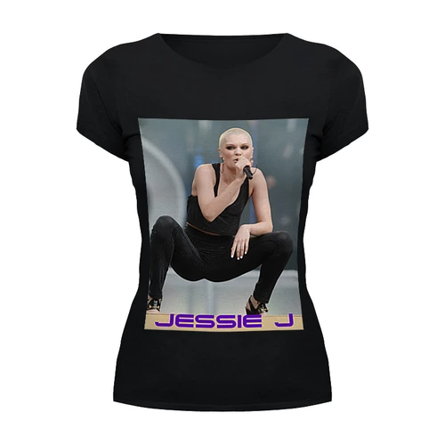 Заказать женскую футболку в Москве. Футболка базовая Jessie J от Vladec11 - готовые дизайны и нанесение принтов.