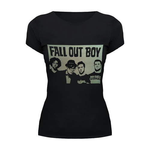 Заказать женскую футболку в Москве. Футболка базовая Fall Out Boy от Денис - готовые дизайны и нанесение принтов.