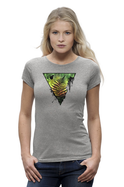 Заказать женскую футболку в Москве. Футболка базовая  Fern Colors от oneredfoxstore@gmail.com - готовые дизайны и нанесение принтов.