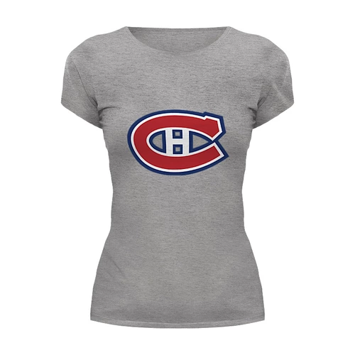 Заказать женскую футболку в Москве. Футболка базовая Montreal Canadiens / NHL Canada от KinoArt - готовые дизайны и нанесение принтов.