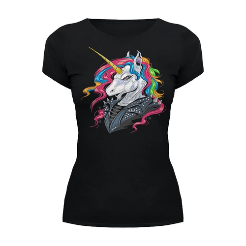 Заказать женскую футболку в Москве. Футболка базовая Unicorn от balden - готовые дизайны и нанесение принтов.