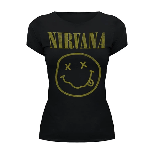Заказать женскую футболку в Москве. Футболка базовая Nirvana от geekbox - готовые дизайны и нанесение принтов.