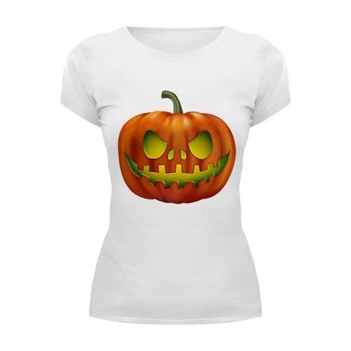 Заказать женскую футболку в Москве. Футболка базовая pumpkin от queen  - готовые дизайны и нанесение принтов.