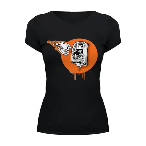 Заказать женскую футболку в Москве. Футболка базовая Zombie от T-shirt print  - готовые дизайны и нанесение принтов.