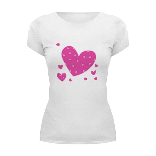 Заказать женскую футболку в Москве. Футболка базовая "LOVE" от Abstractiya - готовые дизайны и нанесение принтов.