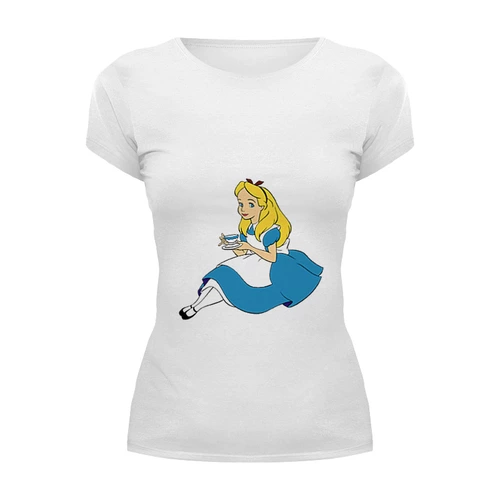 Заказать женскую футболку в Москве. Футболка базовая Алиса от YellowCloverShop - готовые дизайны и нанесение принтов.