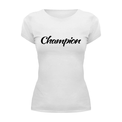 Заказать женскую футболку в Москве. Футболка базовая Champion от THE_NISE  - готовые дизайны и нанесение принтов.