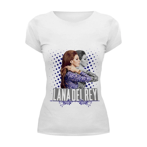 Заказать женскую футболку в Москве. Футболка базовая Lana Del Rey от flipside - готовые дизайны и нанесение принтов.