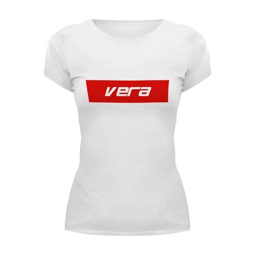 Заказать женскую футболку в Москве. Футболка базовая Имя Vera от THE_NISE  - готовые дизайны и нанесение принтов.