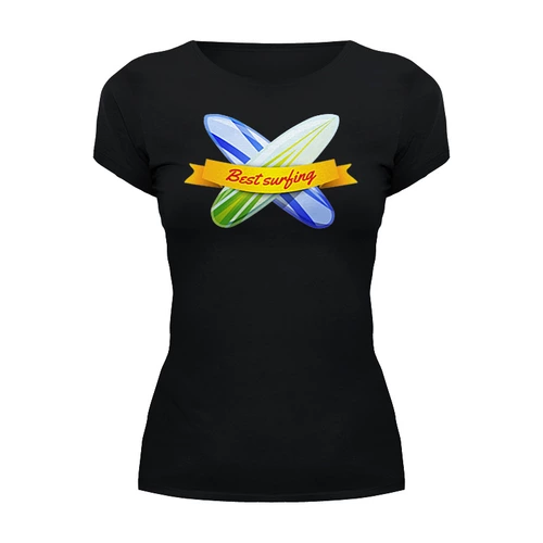 Заказать женскую футболку в Москве. Футболка базовая SURF  от balden - готовые дизайны и нанесение принтов.