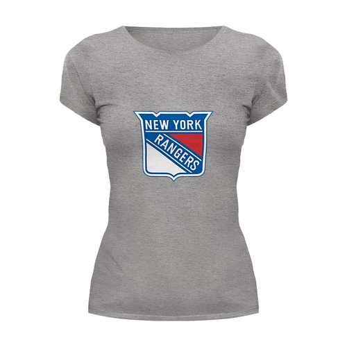 Заказать женскую футболку в Москве. Футболка базовая New York Rangers / NHL USA от KinoArt - готовые дизайны и нанесение принтов.