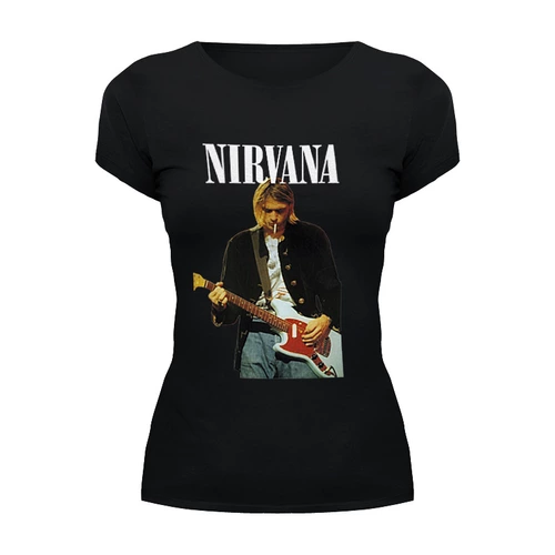 Заказать женскую футболку в Москве. Футболка базовая Nirvana Kurt Cobain Live & Loud t-shirt от rancid - готовые дизайны и нанесение принтов.