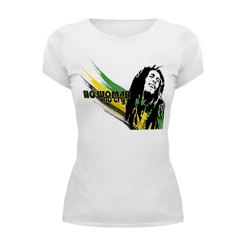 Заказать женскую футболку в Москве. Футболка базовая "Bob Marley" от Fedor - готовые дизайны и нанесение принтов.
