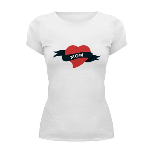 Заказать женскую футболку в Москве. Футболка базовая Сердце  от THE_NISE  - готовые дизайны и нанесение принтов.