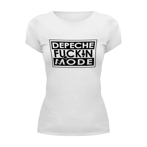 Заказать женскую футболку в Москве. Футболка базовая Depeche F...ing Mode 2 от Black Pimpf - готовые дизайны и нанесение принтов.