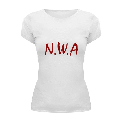 Заказать женскую футболку в Москве. Футболка базовая группа N.W.A от Fedor - готовые дизайны и нанесение принтов.