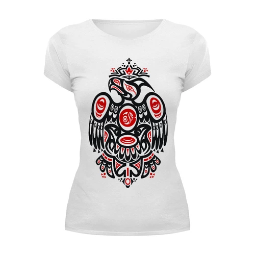 Заказать женскую футболку в Москве. Футболка базовая Полинезийский орел от Алиса Арифулина - готовые дизайны и нанесение принтов.