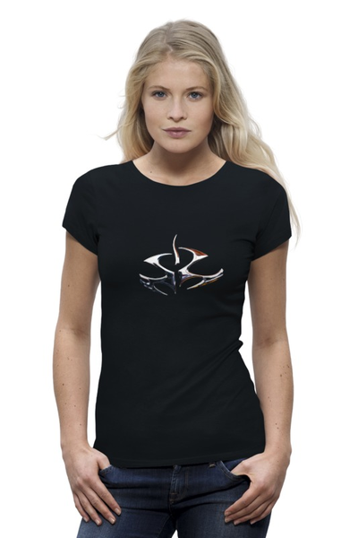 Заказать женскую футболку в Москве. Футболка базовая Hitman logo от manly94 - готовые дизайны и нанесение принтов.