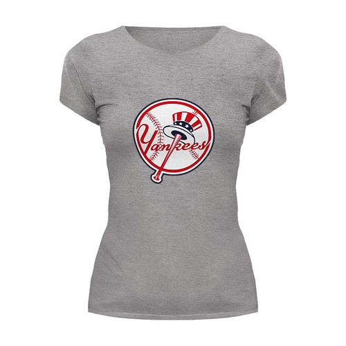 Заказать женскую футболку в Москве. Футболка базовая Нью-Йорк Янкиз / New York Yankees от KinoArt - готовые дизайны и нанесение принтов.