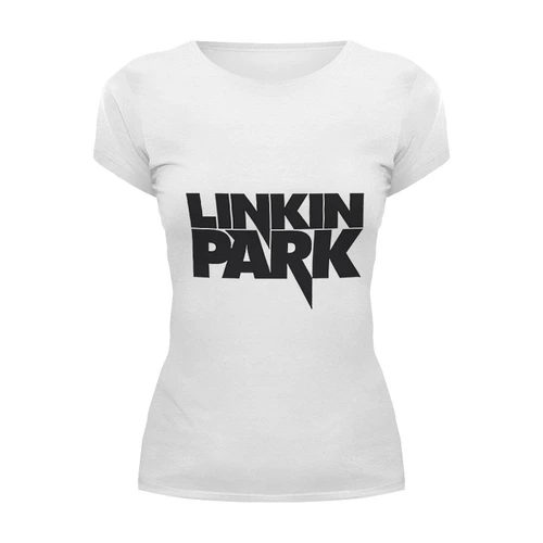 Заказать женскую футболку в Москве. Футболка базовая Linkin Park logo от alexunder - готовые дизайны и нанесение принтов.