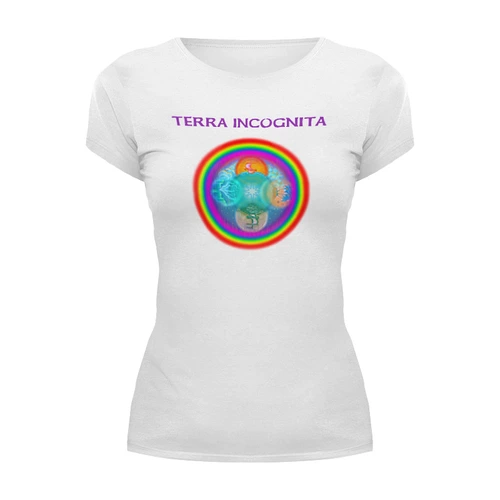 Заказать женскую футболку в Москве. Футболка базовая Terra Incognita. от tanyazet - готовые дизайны и нанесение принтов.