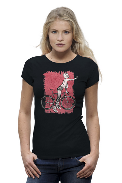 Заказать женскую футболку в Москве. Футболка базовая Bike Punk  от oneredfoxstore@gmail.com - готовые дизайны и нанесение принтов.