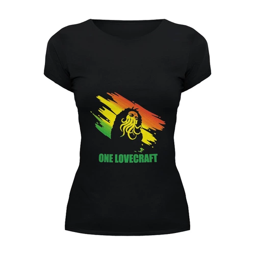Заказать женскую футболку в Москве. Футболка базовая One Lovecraft от priceless - готовые дизайны и нанесение принтов.