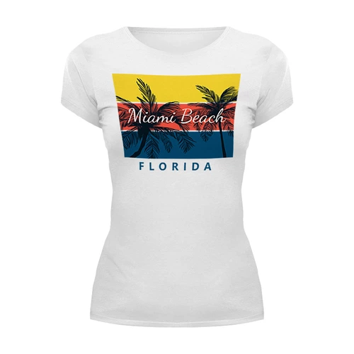 Заказать женскую футболку в Москве. Футболка базовая ✶FLORIDA✶ от balden - готовые дизайны и нанесение принтов.