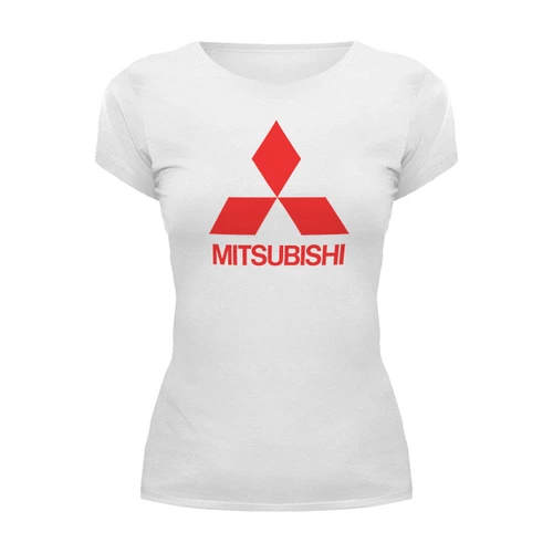 Заказать женскую футболку в Москве. Футболка базовая MITSUBISHI от DESIGNER   - готовые дизайны и нанесение принтов.