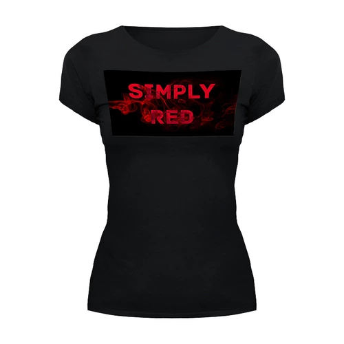 Заказать женскую футболку в Москве. Футболка базовая Simply red от Fedor - готовые дизайны и нанесение принтов.
