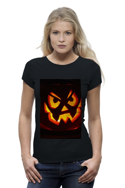 Заказать женскую футболку в Москве. Футболка базовая Helloween от Ольга - готовые дизайны и нанесение принтов.