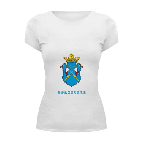 Заказать женскую футболку в Москве. Футболка базовая Сортавала-1 от Виктор Касаткин - готовые дизайны и нанесение принтов.