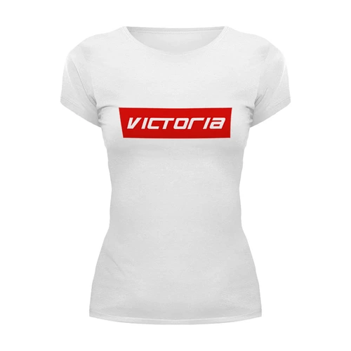 Заказать женскую футболку в Москве. Футболка базовая Victoria от THE_NISE  - готовые дизайны и нанесение принтов.